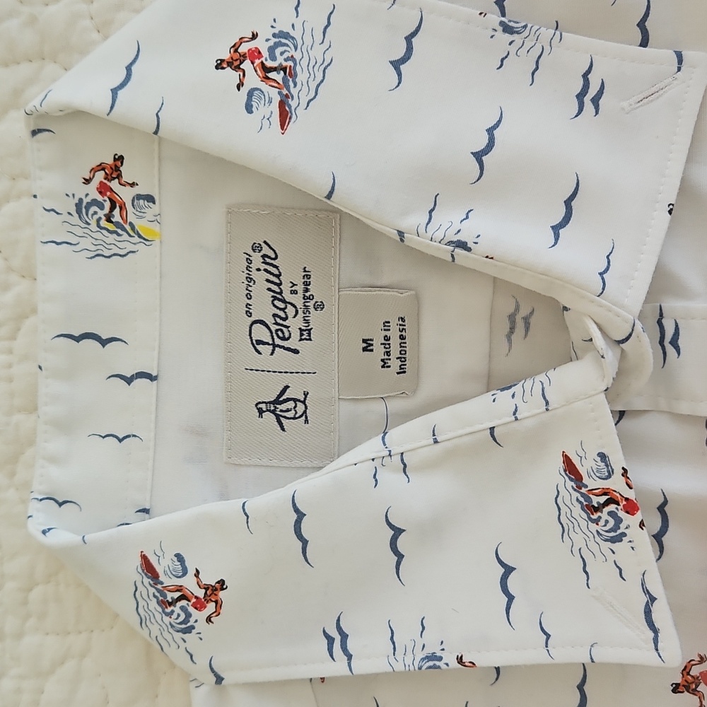 🌟HP🌟Original Penguin Men's Short Sleeve Shirt Medium - Picture 3 of 13
